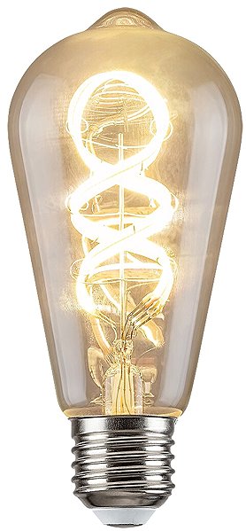 LED bulb Rabalux LED bulb Spiral Filament Amber ST64 4W E27 .