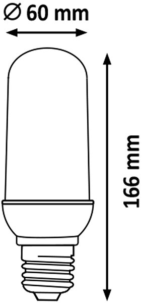 LED bulb Rabalux LED bulb 3D Smart Flame T60 3W E27 230V .