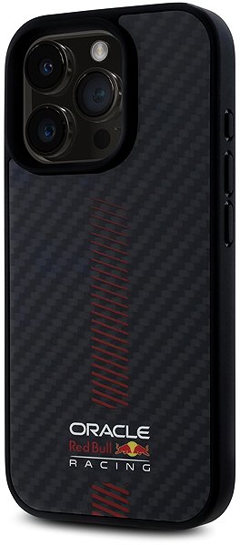 Handyhülle Red Bull Carbon Powerbar MagSafe Back Cover für iPhone 15 Pro Max Black ...