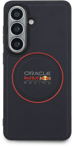 Handyhülle Red Bull PU Leather Meshed Red Ring Magnetic Back Cover für Samsung Galaxy S26 Navy ...