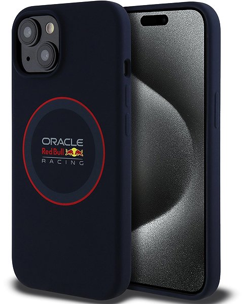 Handyhülle Red Bull Silicone Red Ring MagSafe Back Cover für iPhone 14 Navy ...