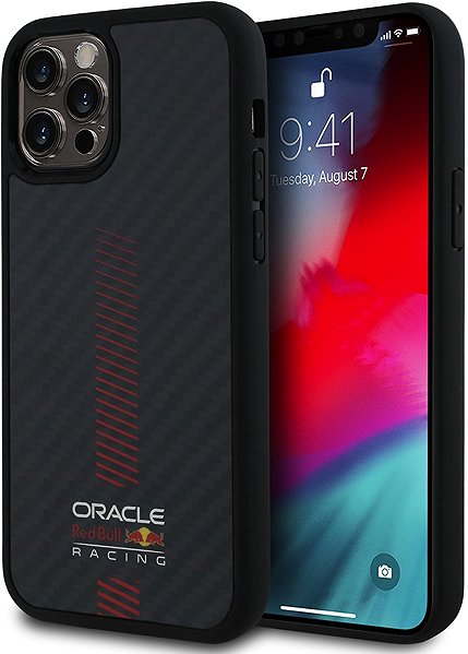 Handyhülle Red Bull Carbon Powerbar MagSafe Back Cover für iPhone 12/12 Pro Black ...