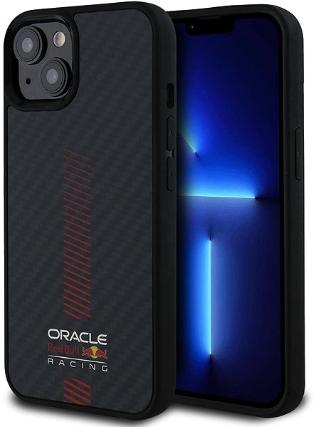 Handyhülle Red Bull Carbon Powerbar MagSafe Back Cover für iPhone 13 Black ...