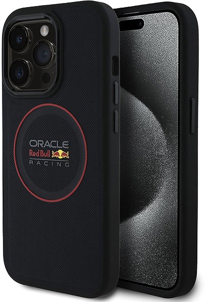 Handyhülle Red Bull PU Leather Red Ring MagSafe Back Cover für iPhone 14 Pro Navy ...