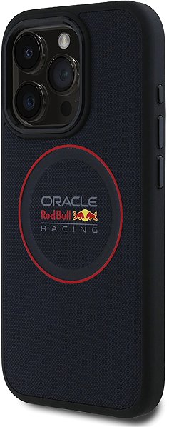 Handyhülle Red Bull PU Leather Red Ring MagSafe Back Cover für iPhone 15 Pro Navy ...