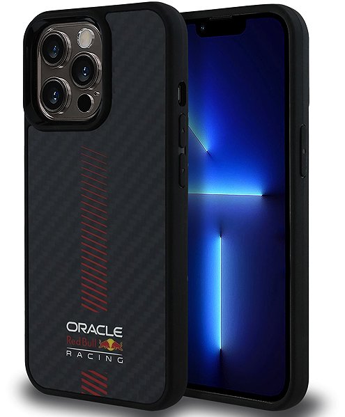 Handyhülle Red Bull Carbon Powerbar MagSafe Back Cover für iPhone 13 Pro Black ...