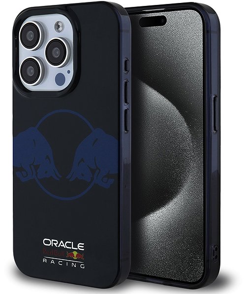 Kryt na mobil Red Bull PC/TPU Two Bulls Magsafe Zadný Kryt pre iPhone 15 Pre Navy ...