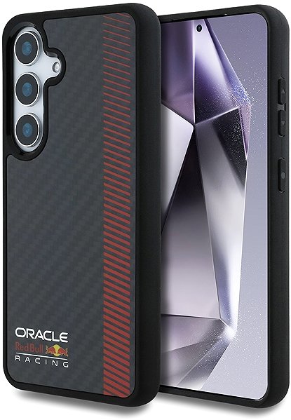 Handyhülle Red Bull Carbon Powerbar MagSafe Back Cover für Samsung Galaxy S25+ Black ...