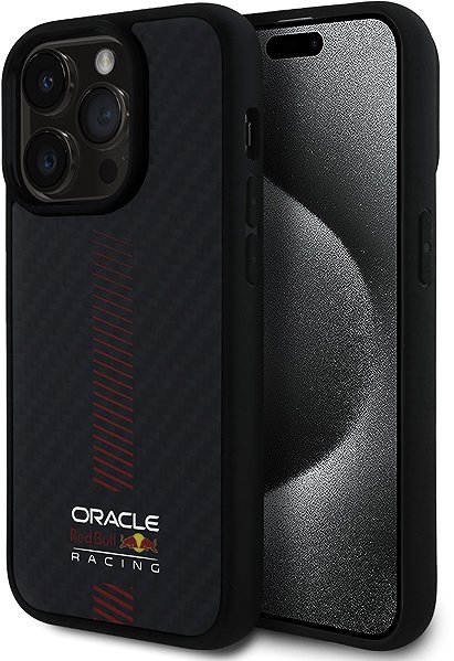 Handyhülle Red Bull Carbon Powerbar MagSafe Back Cover für iPhone 14 Pro Black ...