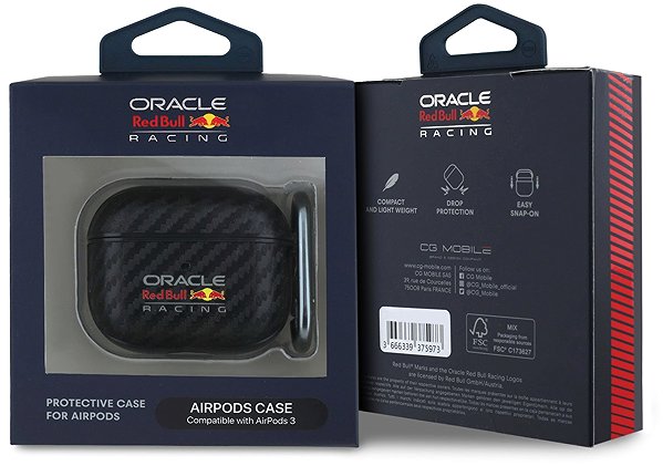 Headphone Case Red Bull PU Carbon Case for AirPods 3 Black ...