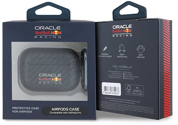 Headphone Case Red Bull PU Carbon Case for AirPods Pro Black ...