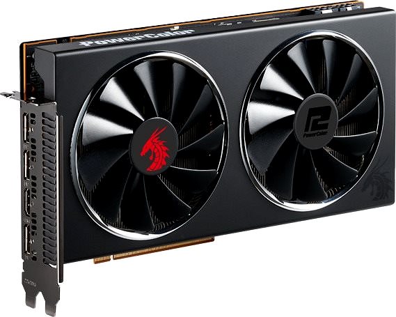 Graphics Card PowerColor Radeon RX 5700 XT Red Dragon 8G Lateral view