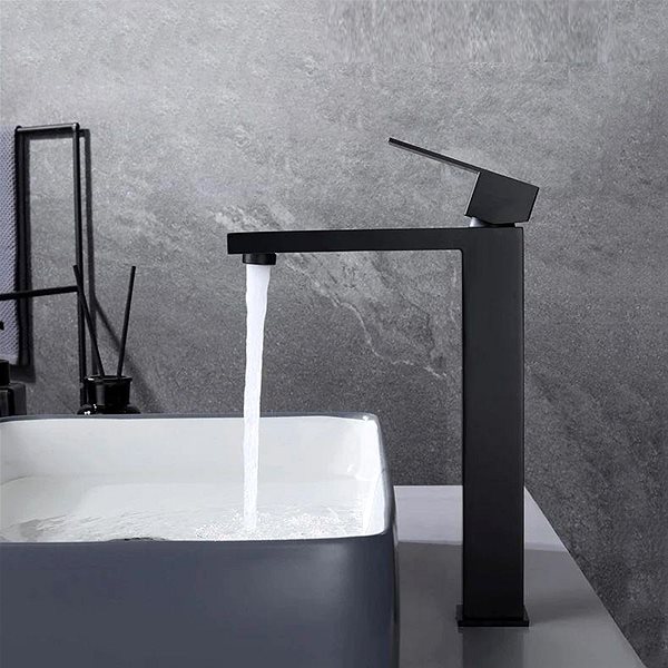 Tap REA Basin mixer Fenix high black matt (REA-B7849) ...