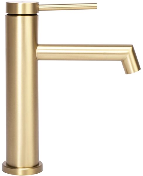 Tap REA Basin mixer Foss brushed gold (REA-B5316) ...