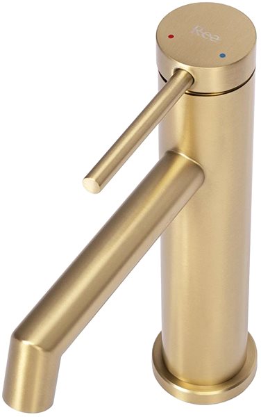 Tap REA Basin mixer Foss brushed gold (REA-B5316) ...