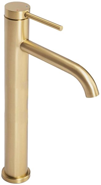 Tap REA Washbasin mixer CLIF brushed gold (REA-B5329) ...