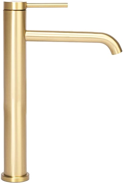Tap REA Washbasin mixer CLIF brushed gold (REA-B5329) ...