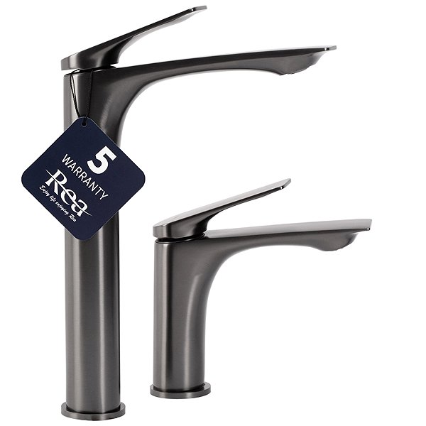 Tap REA AVALON bathroom mixer, titanium Low (REA-B2702) ...