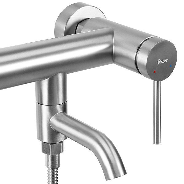 Tap REA CLIF bathroom mixer, matt, brushed nickel (REA-B6874) ...