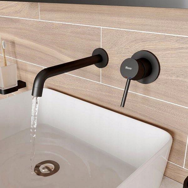 Tap REA Basin mixer Lungo black matt (BAT-B0969) ...