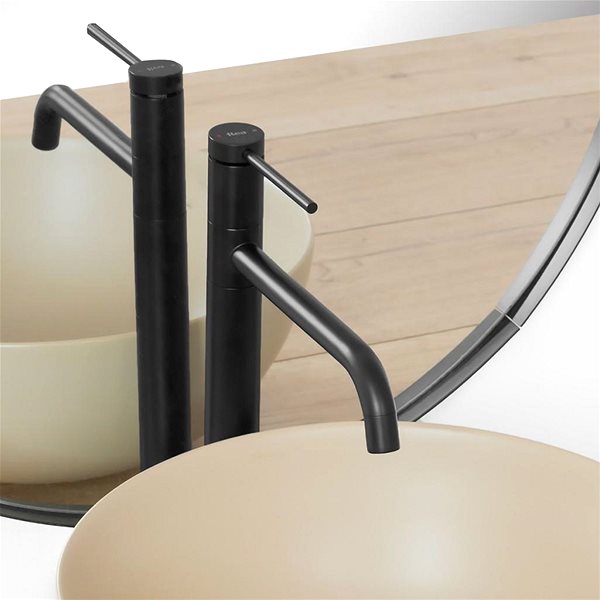 Tap REA Basin mixer Lugano black high (REA-B5001) ...