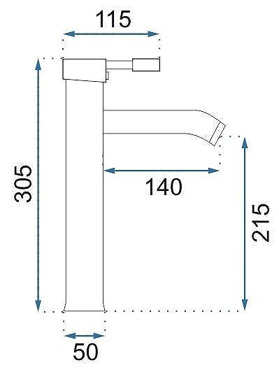 Tap REA Basin mixer Graf (REA-B0027) Technical draft