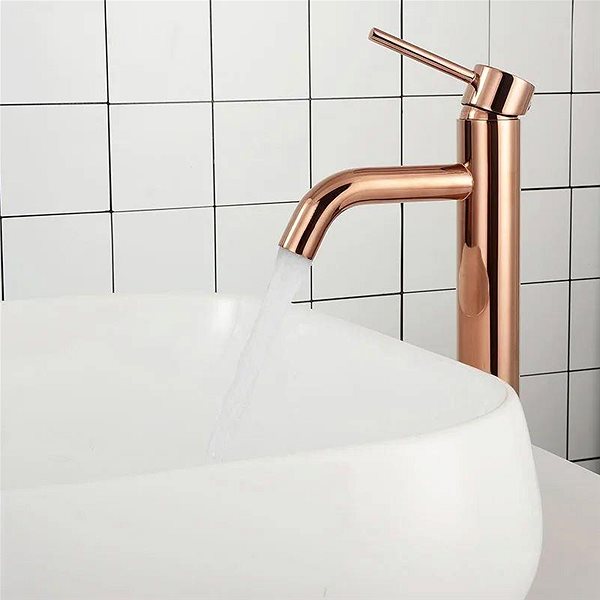 Tap REA Basin mixer Lungo Rose Gold high (REA-B6321) ...