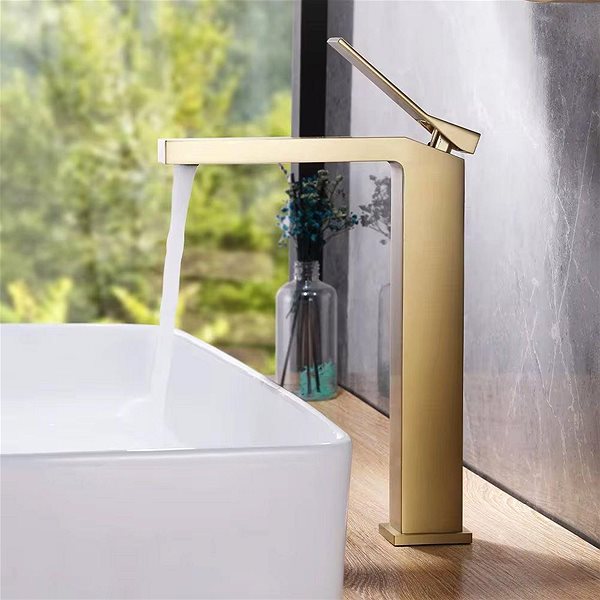 Tap REA High basin mixer Duet gold (REA-B4415) ...