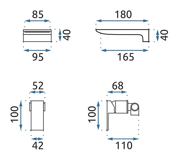 Tap REA Undermount basin mixer Mason black (REA-B0690) ...