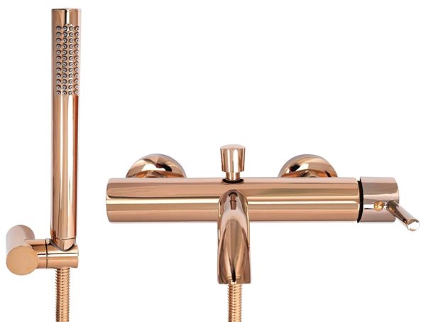 Tap REA Bath tub mixer 150 mm Lungo rose gold (REA-B6695) ...