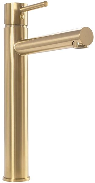 Tap REA High basin mixer Tess brushed gold (REA-B5660) ...