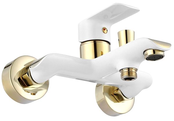 Tap REA Bathtub Faucet Bloom white and gold (REA-B9932) ...