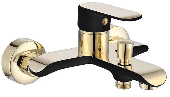 Tap REA Bathtub Faucet Bloom Black and Gold (REA-B9939) ...