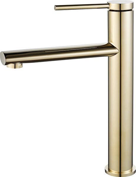 Tap REA Basin mixer OVAL gold (REA-B6513) ...