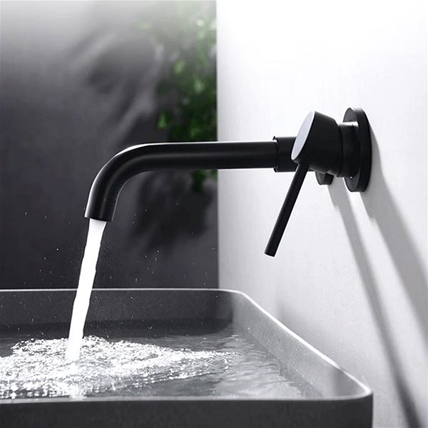 Tap REA Basin mixer Lungo LONG black matt + BOX (REA-B0371) ...