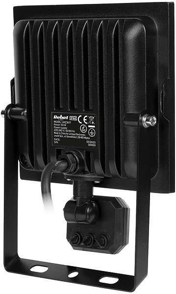 LED Reflector REBEL URZ3617 Spotlight with dusk and motion sensor, 50 W, 4000 K, 230 V, 4250 lm ...