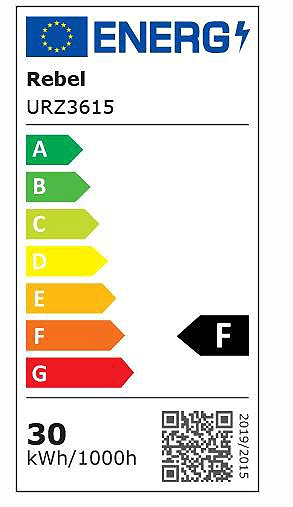LED Reflector REBEL URZ3615 Spotlight with dusk and motion sensor, 30 W, 4000 K, 230 V, 2550 lm Energy label