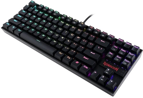 Gaming-Tastatur Redragon Kumara RGB - US Seitlicher Anblick