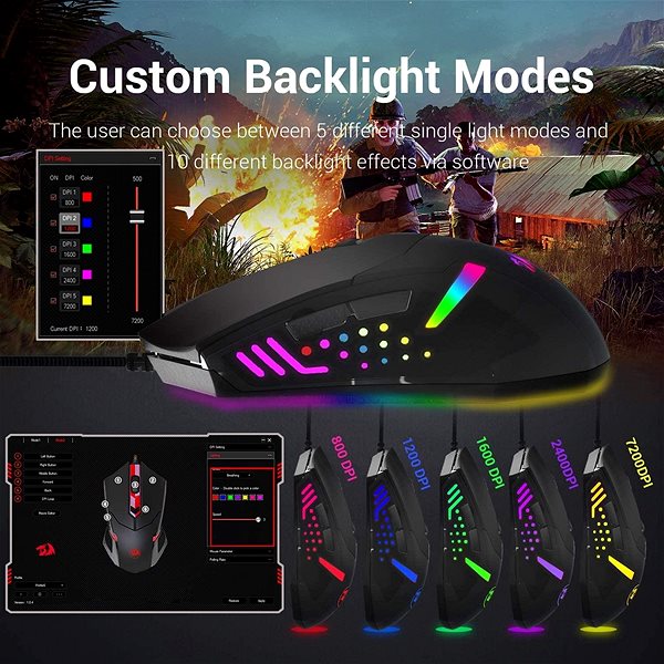 Gaming Mouse Redragon Centrophorus 2 Features/technology