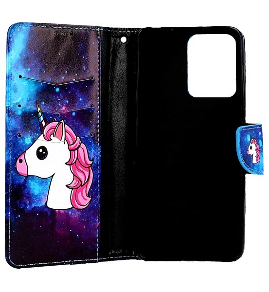 Puzdro na mobil TopQ Puzdro Xiaomi Redmi Note 12 knižkové Space Unicorn 95619 ...