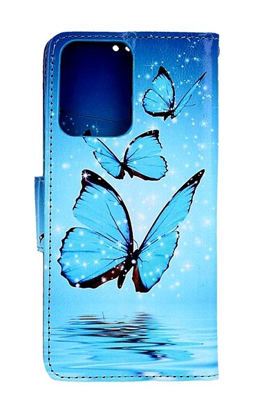 Puzdro na mobil TopQ Puzdro Xiaomi Redmi Note 12 Pro+ 5G knižkové Modré motýliky 95726 ...