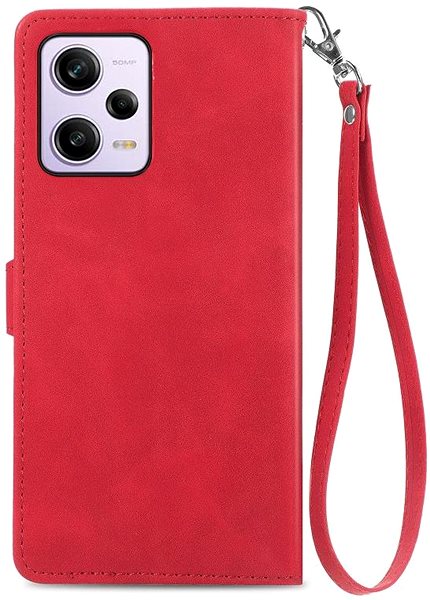 Puzdro na mobil TopQ Puzdro Xiaomi Redmi Note 12 Pro 5G knižkové so zipsom červené 96624 ...