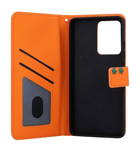 Puzdro na mobil TopQ Puzdro Xiaomi Redmi Note 12 Pro 5G knižkové oranžové so žabkou 96559 ...
