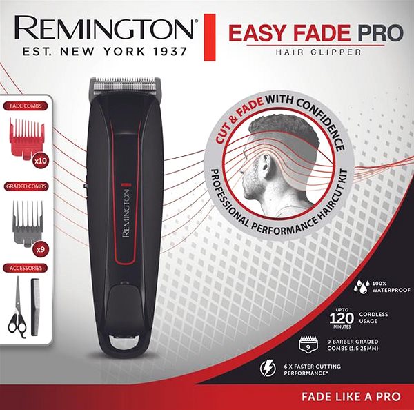Haarschneidemaschine Remington HC550 Easy Fade Pro Hair Clipper ...