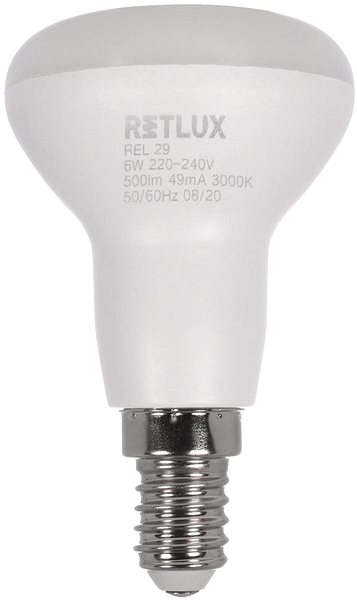 LED žiarovka RETLUX REL 29 LED R50 4× 6 W E14 WW Screen