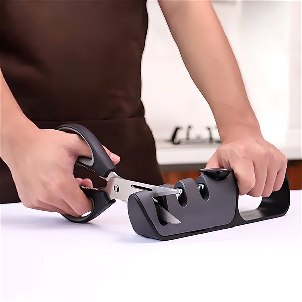 Retoo 3-in-1 three-phase kitchen knife sharpener.