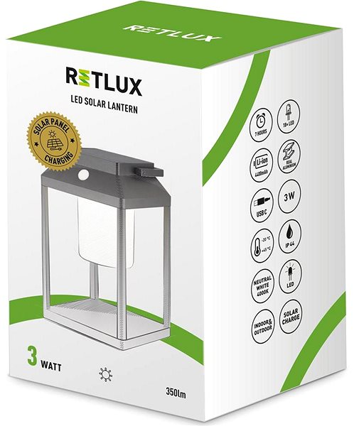 Kerti világítás Retlux RGL 116 napelemes LED lámpa, 3 W ...