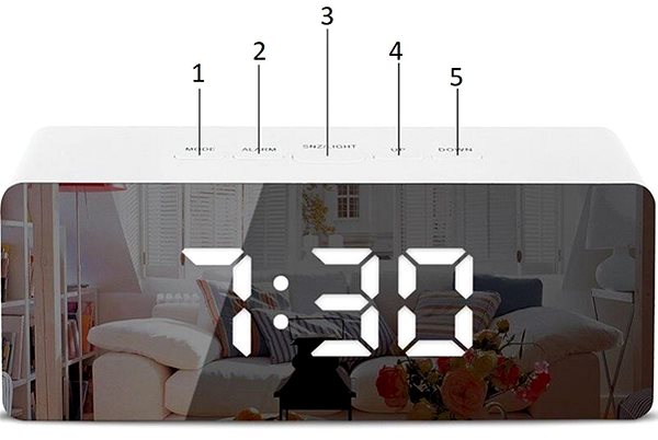 Retoo Electronic Alarm Clock with LEDs, mirror design
alarm clock electronic clock thermometer mirror le .