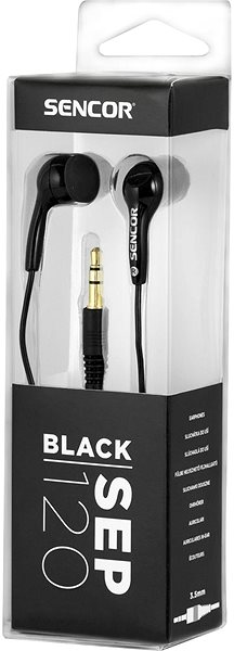 Headphones Sencor SEP 120 Black Packaging/box