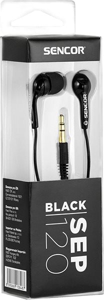 Fej-/fülhallgató Sencor SEP 120 fekete Csomagolás/doboz